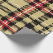Tan und Red twill kariert Geschenkpapier (Ecke)