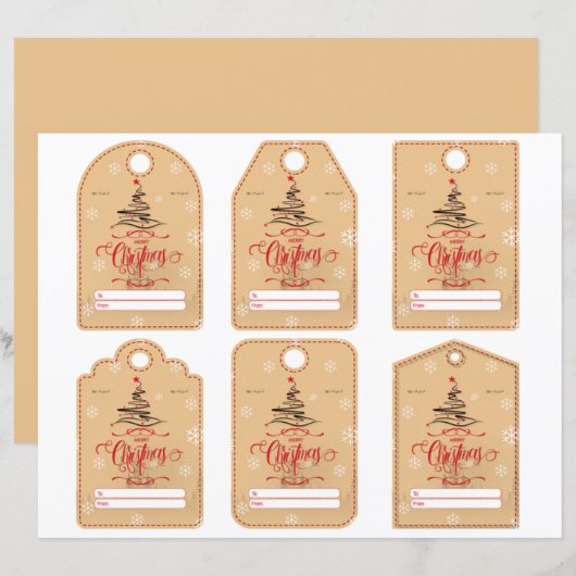 Tan und Rot, zeitgenössisches Ausschnitt-Set (Vorne/Hinten)