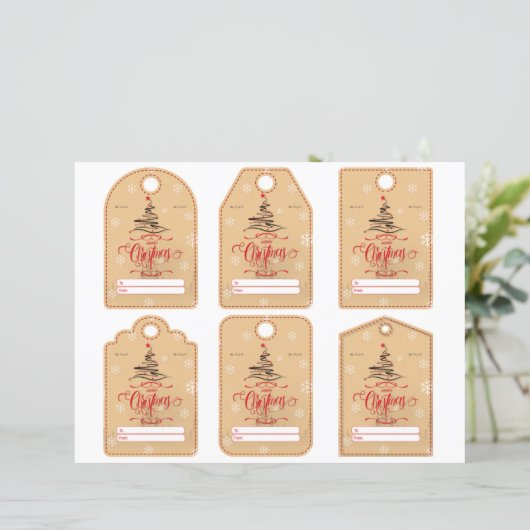 Tan und Rot, zeitgenössisches Ausschnitt-Set (Stehend Vorderseite)