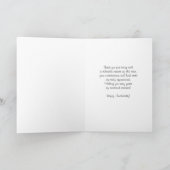 TAN und rote Angestellt-Jahrestags-Karte Dankeskarte (Innenseite)