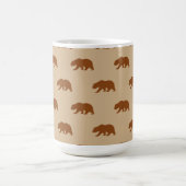 Tan und Saddle Brown Grizzles Bärmuster Kaffeetasse (Mittel)