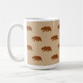 Tan und Saddle Brown Grizzles Bärmuster Kaffeetasse (Links)