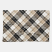 Tan und Schwarz kariert Geschirrtuch (Horizontal)