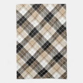 Tan und Schwarz kariert Geschirrtuch (Vertikal)