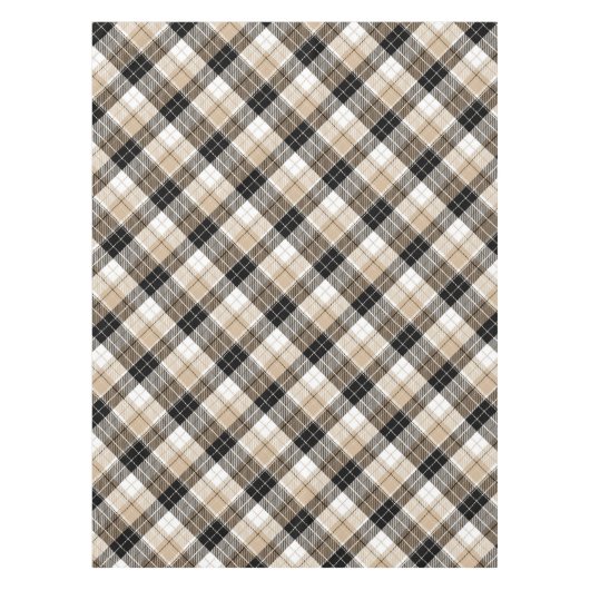 Tan und Schwarz kariert Tischdecke (Vorderseite)
