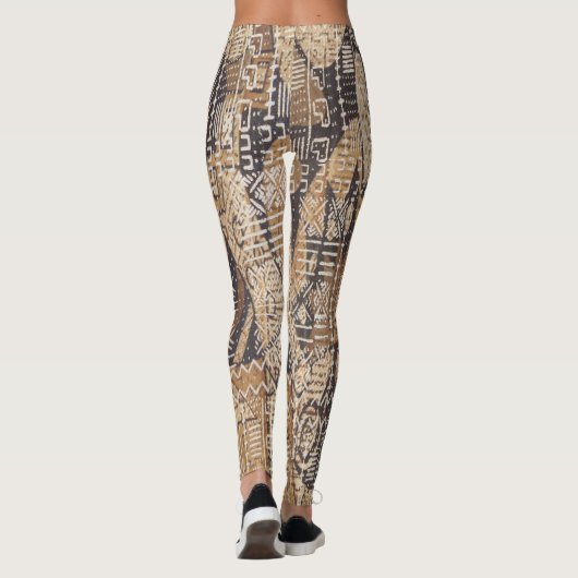 TAN- und Schwarzafrikaner-Schlamm-Stoff Leggings (Rückseite)