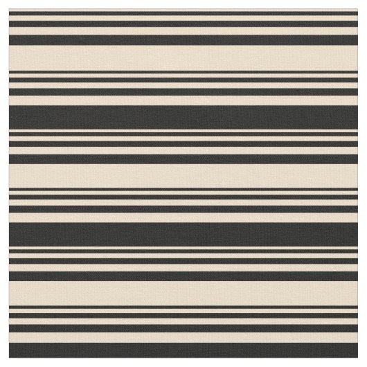 Tan und Schwarze Streifen/Linien Muster Stoff (Nahaufnahme)