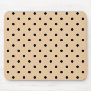 TAN und schwarzes Tupfen-Muster Mousepad