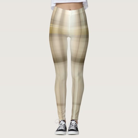 Tan und weiße Leggings (Vorderseite)