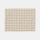 TAN und weißer Gingham überprüftes Muster Fleecedecke (Vorderseite (Horizontal))