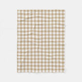 TAN und weißer Gingham überprüftes Muster Fleecedecke (Vorderseite)