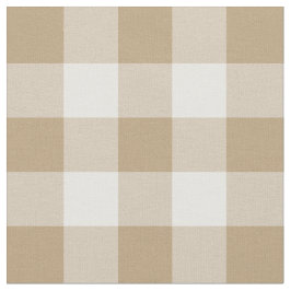 TAN und weißes Gingham-Muster-Gewebe Stoff
