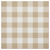TAN und weißes Gingham-Muster-Gewebe Stoff (Muster)