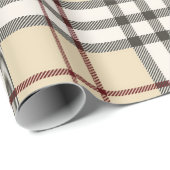 Tan und White Buffalo Kariert Gingham Geschenkpapier (Rolleneckpunkt)