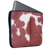 Tan und White Cowhide Country Western Laptopschutzhülle (Vorne Rechts)