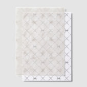 Tan und White Feathers Vellum Overlay Pergament Einladungen (Versetzt (Einladung))