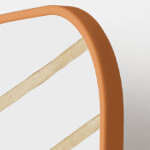 Tan und White Modern Monogram Pickleball Schläger (Linke Seite)