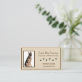 Tan und White Paw Prints Kaninchen Dog Training Pe Visitenkarte (Stehend Vorderseite)