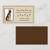 Tan und White Paw Prints Kaninchen Dog Training Pe Visitenkarte (Vorne/Hinten)