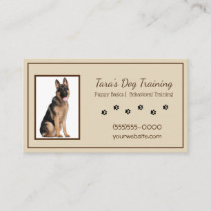 Tan und White Paw Prints Kaninchen Dog Training Pe Visitenkarte