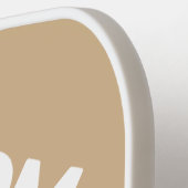 Tan und White Strip Beste Mama je Pickleball Schläger (Linke Seite)