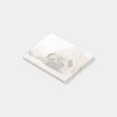 Tan Weiblicher Mops Post-it Klebezettel (angewinkelt)