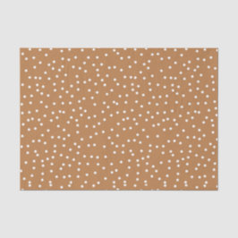 Tan & White Confetti Polka Dots Seidenpapier