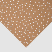 Tan & White Confetti Polka Dots Seidenpapier (Ausschnitt)
