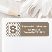 Tan White Herringbone Monogram (Insitu)