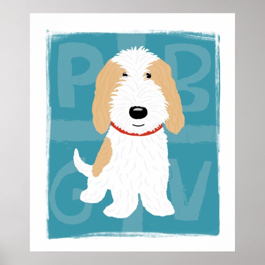 Tan & White PBGV Poster (Vorne)