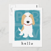 Tan & White PBGV Postkarte (Vorne/Hinten)