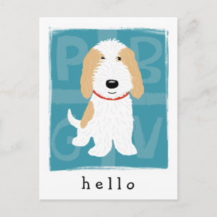 Tan & White PBGV Postkarte