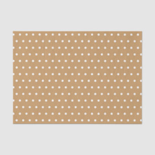 TAN & WHITE POLKA DOTS SEIDENPAPIER