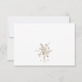 Tan & White Wildblume Hochzeitsmahl Auswahl RSVP Karte (Rückseite)