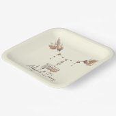 Tan & Yellow Pampas Baby Dusche nach Maß Pappteller (Gewinkelt)