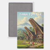 Tana Toraja Indonesia Travel Magnet (Vorderseite/Rückseite)