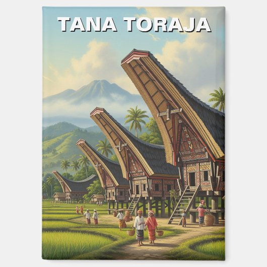 Tana Toraja Indonesia Travel Magnet (Vorderseite)
