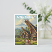 Tana Toraja Indonesia Travel Postkarte (Stehend Vorderseite)