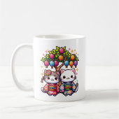 Tanabata Kittens in Kimonos Kaffeetasse (Links)