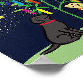 Tanabata Labrador Retriever Stars und Milky Way Poster (Ecke)