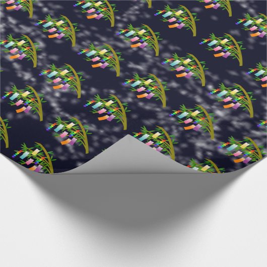 Tanabata Wunschbaum Geschenkpapier (Ecke)