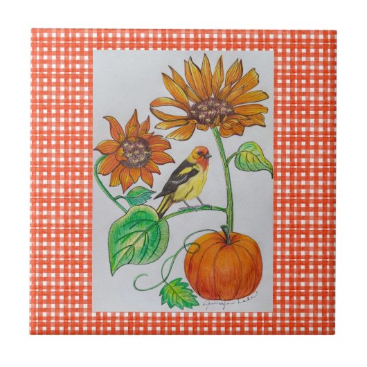 Tanager Pumpkin Fliese (Vorderseite)