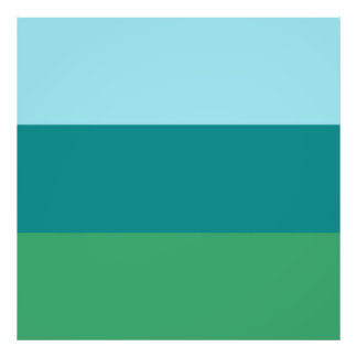 Tanager Türkis, Aquamarin Blue und Kelly Green Hor Fotodruck