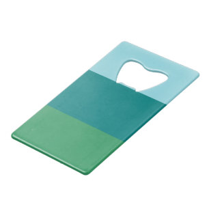 Tanager Türkis, Aquamarin Blue und Kelly Green Hor Geldbeutel Flaschenöffner