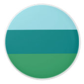 Tanager Türkis, Aquamarin Blue und Kelly Green Hor Keramikknauf (Vorderseite)