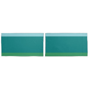 Tanager Türkis, Aquamarin Blue und Kelly Green Hor Kissenbezug