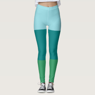 Tanager Türkis, Aquamarin Blue und Kelly Green Hor Leggings