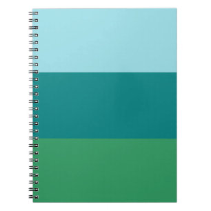 Tanager Türkis, Aquamarin Blue und Kelly Green Hor Notizblock