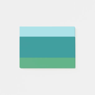Tanager Türkis, Aquamarin Blue und Kelly Green Hor Post-it Klebezettel