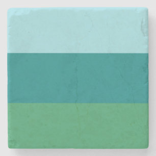 Tanager Türkis, Aquamarin Blue und Kelly Green Hor Steinuntersetzer